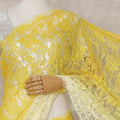 Golden Yellow Ombre Chantilly Lace Saree