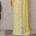 Golden Yellow Ombre Chantilly Lace Saree