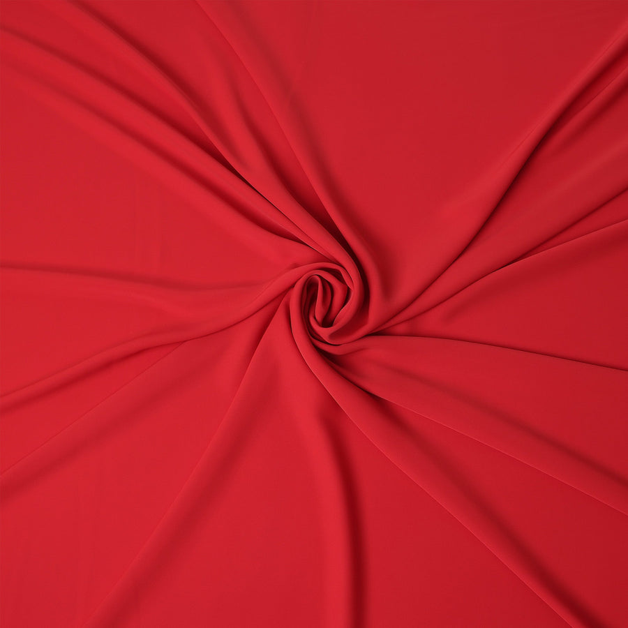 Cherry Red Stretchable Crepe Fabric 150cm Indonesia