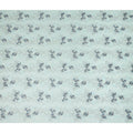 Mint Green Leaf Vine Embroidered Cotton Voile Fabric Blue Grey Botanical Embroidery Soft Lightweight Breathable Dressmaking Sewing Fabric 110 Cms Width Made In India-D28408
