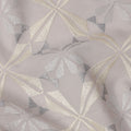 Light Grey Geometric Floral Pattern Cotton Voile Embroidery Fabric, 110 cm Width, Made in India-D24679