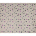 Beige Floral Embroidered Cotton Voile Fabric Purple and Grey Flower Vine Embroidery Soft Lightweight Breathable Dressmaking Sewing Fabric 110 Cms Width Made In India-D28407