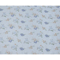 قماش قطني أزرق فاتح متعدد الألوان مطرز بالزهور، عرض 110 سم، الهند - D25316