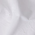 White Floral Cotton Voile Fabric India 140cm