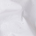 White Embroidered Cotton Voile Fabric India 140cm