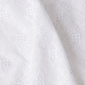 White Chikankari Cotton Voile Fabric India 140cm