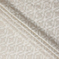 Beige Geometric Cotton Silk Embroidery Fabric 140cm