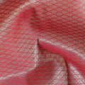 Pink Self Design Synthetic Brocade Fabric 110cm