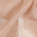 Peach Beige Self Design Synthetic Brocade Fabric 110cm