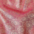 Rose Pink Self Design Brocade Fabric 110cm India