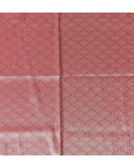 Rose Pink Self Design Brocade Fabric 110cm India