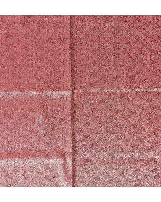 Rose Pink Self Design Brocade Fabric 110cm India
