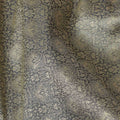 Brown Self Design Synthetic Brocade Fabric 110cm