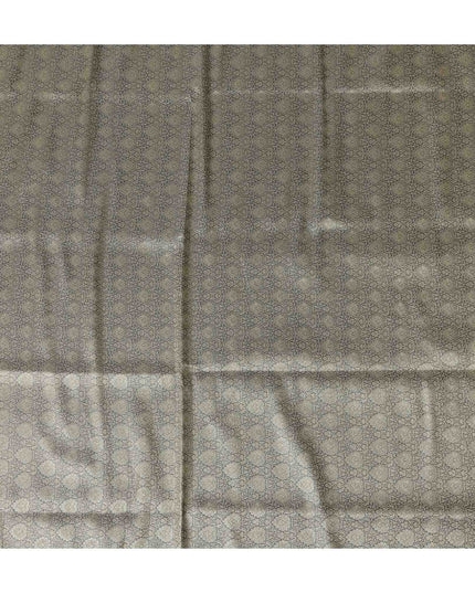 Brown Self Design Synthetic Brocade Fabric 110cm