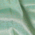 Mint Green Self Design Synthetic Brocade Fabric 110cm