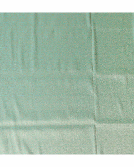 Mint Green Self Design Synthetic Brocade Fabric 110cm
