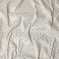 Ivory White Self Design Synthetic Brocade Fabric 110cm