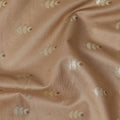 Chestnut Brown Leaf Brocade Fabric - Regal Fabrics
