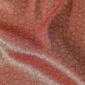 Copper Self Design Synthetic Brocade Fabric 110cm