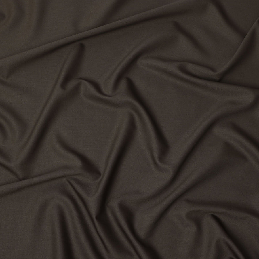 قماش بدلة بني سادة من الصوف والكشمير سوبر 160، 150 سم، الهند - D24976