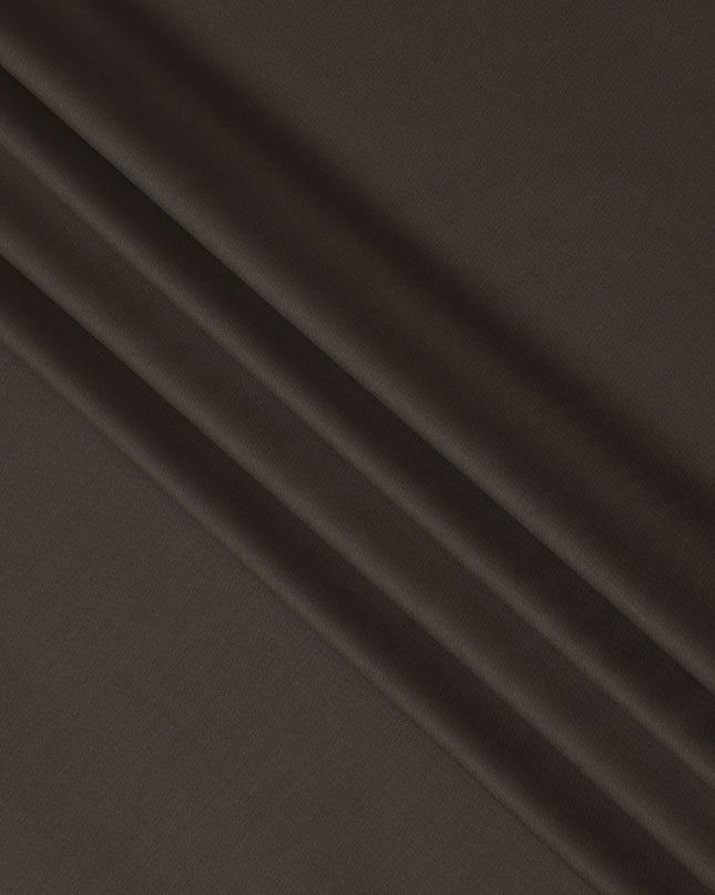 Brown Plain Super 160's Wool & Cashmere Suiting Fabric, 150 Cms, India-D24976