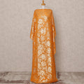 Burnt Orange Somali Silk Chiffon Dirac Fabric with Metallic Lurex – 3.5 Mtrs, Width 140 Cms, Made in South Korea-D24564