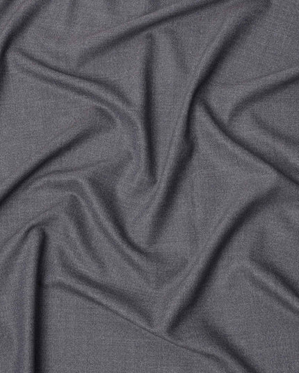 Grey Premium English Super 130's All Wool Scabal Suiting Fabric, Width 150 Cms, 3.75 Mtrs, United Kingdom-D25457