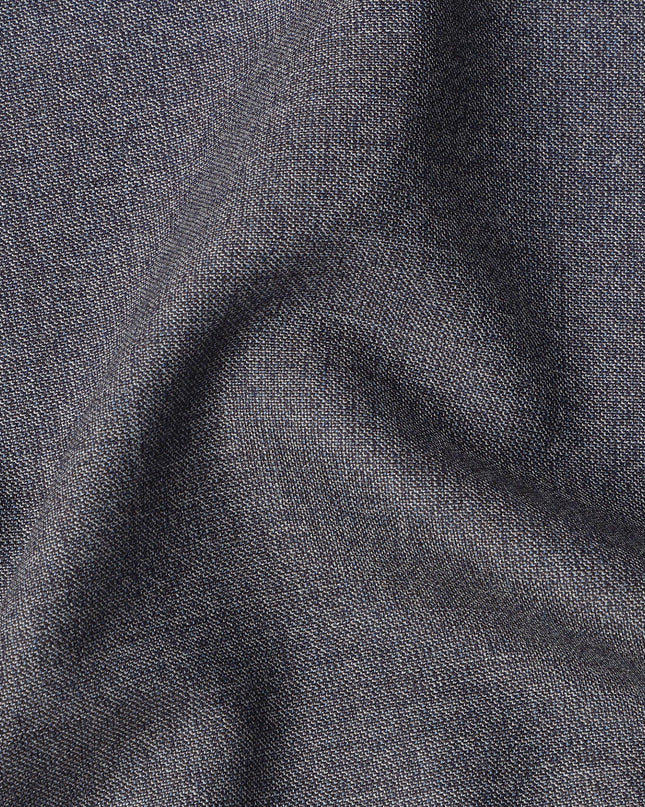 Grey Premium English Super 130's All Wool Scabal Suiting Fabric, Width 150 Cms, 3.75 Mtrs, United Kingdom-D25457
