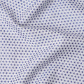 White and Blue Geometric Print Cotton Shirting Fabric, Width 150 Cms, Made in Japan-D26066