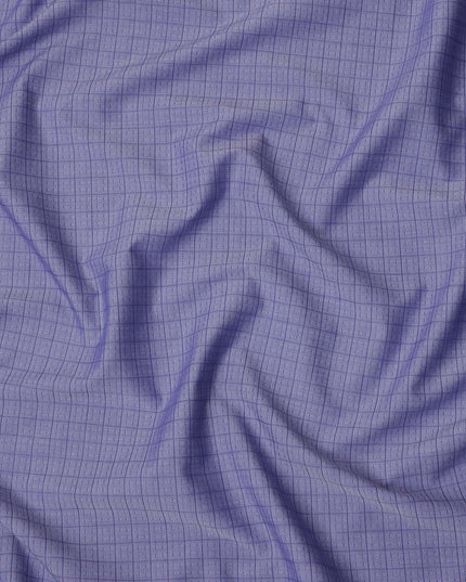 Lavender Checked Pattern Cotton Shirting Fabric, 150 Cms, Japan-D24947