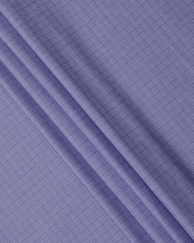 Lavender Checked Pattern Cotton Shirting Fabric, 150 Cms, Japan-D24947