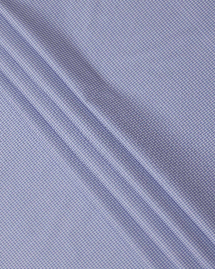 White and Blue Houndstooth Cotton Shirting Fabric, 150 Cms, Japan-D24945