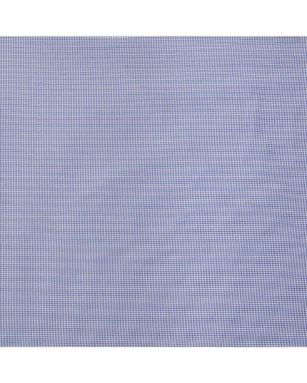 White and Blue Houndstooth Cotton Shirting Fabric, 150 Cms, Japan-D24945