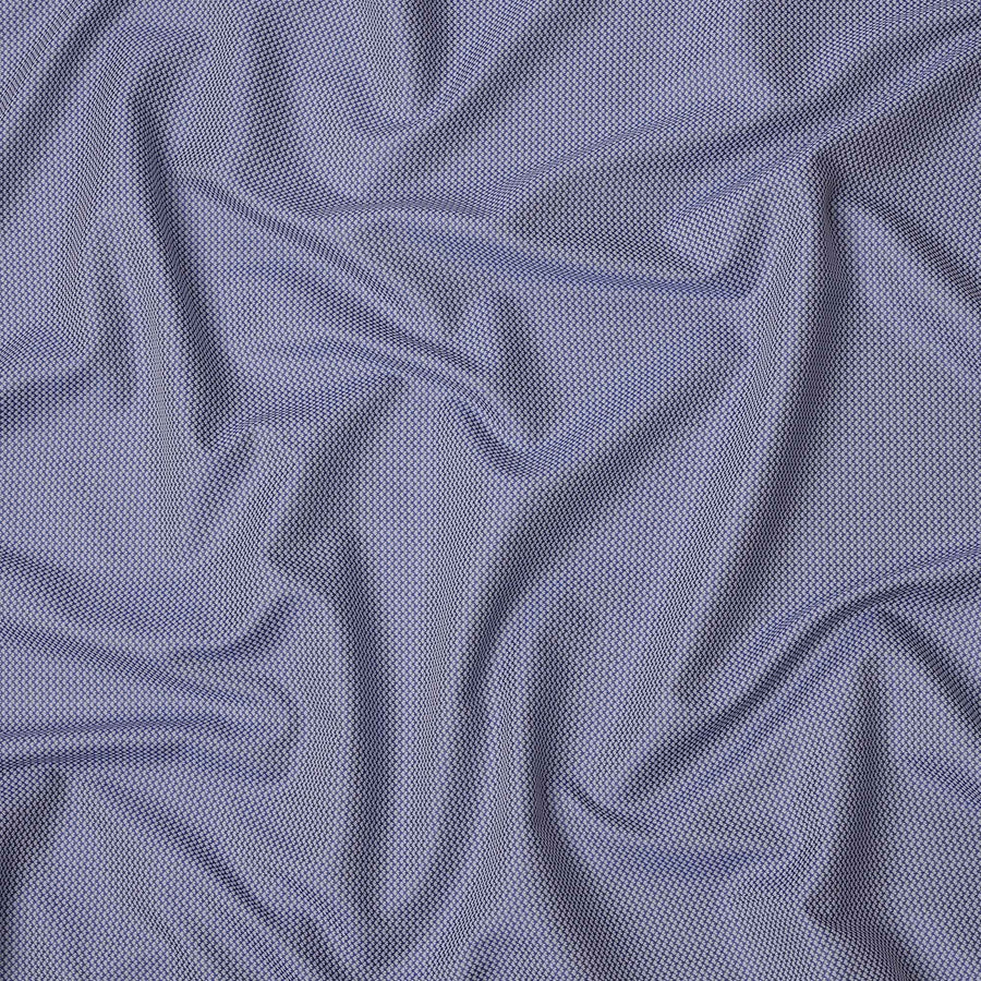 Blue and White Geometric Pattern Cotton Shirting Fabric, 150 Cms, Japan-D24944