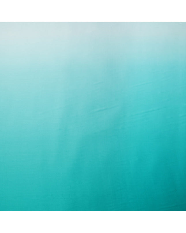 Turquoise Ombre Silk Satin Fabric 110 Cms Width South Korea-D25001