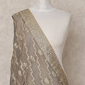 Taupe Gold Striped Zari Weave Tussar Silk Dupatta, 225X85 Cms, Made in India-D25798
