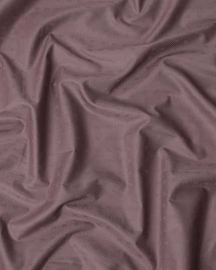 Mauve Checkered Self Design Blended Cotton Shirting Fabric, 140 Cms, India-D25370