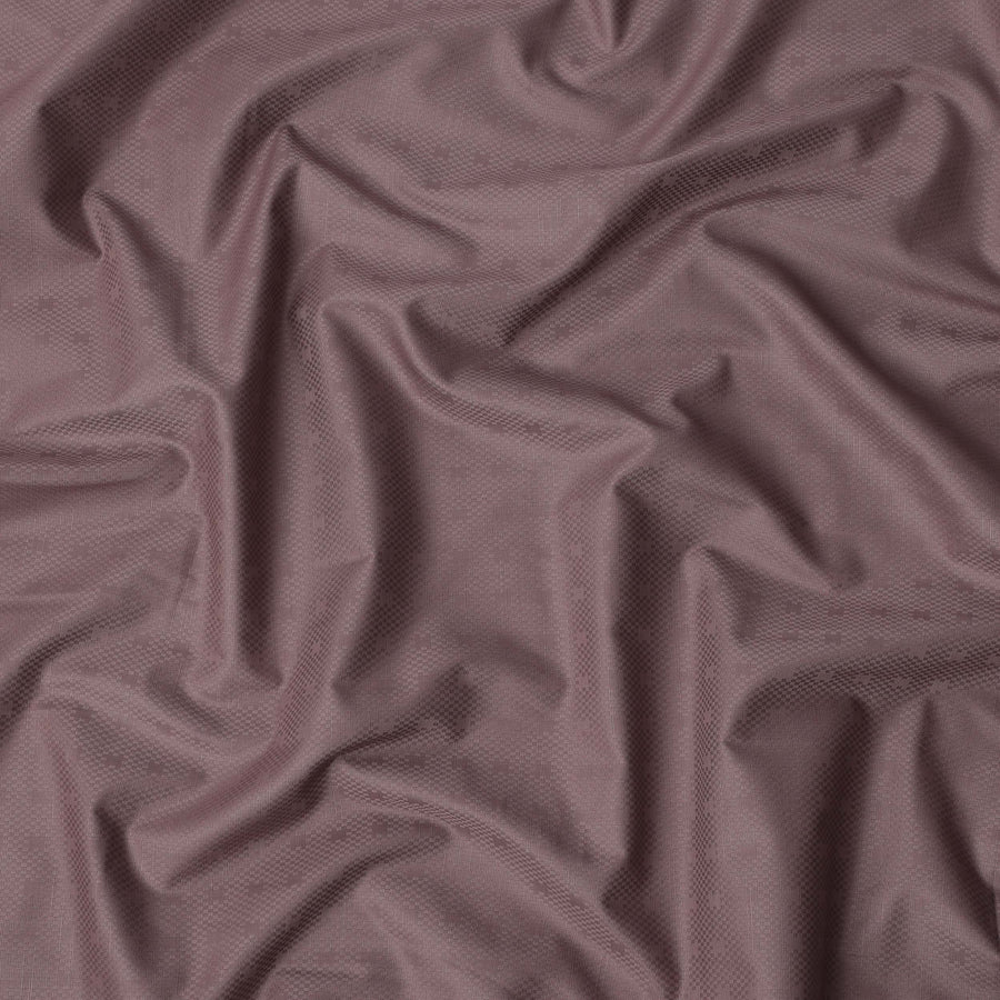 Mauve Checkered Self Design Blended Cotton Shirting Fabric, 140 Cms, India-D25370