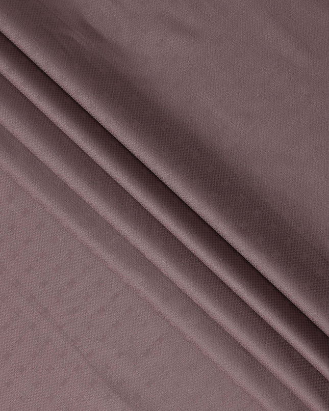 Mauve Checkered Self Design Blended Cotton Shirting Fabric, 140 Cms, India-D25370