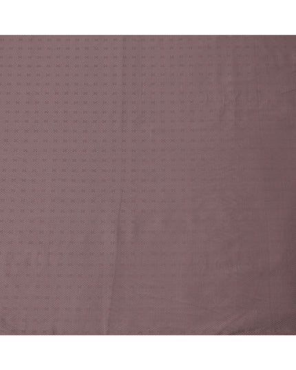 Mauve Checkered Self Design Blended Cotton Shirting Fabric, 140 Cms, India-D25370