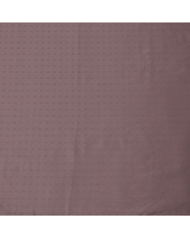 Mauve Checkered Self Design Blended Cotton Shirting Fabric, 140 Cms, India-D25370