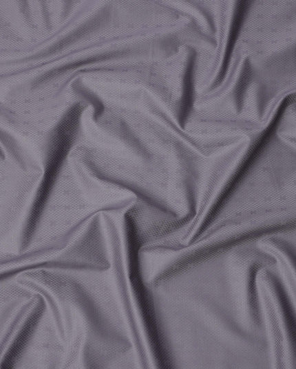 Grey Checkered Self Design Blended Cotton Shirting Fabric, 140 Cms, India-D25368