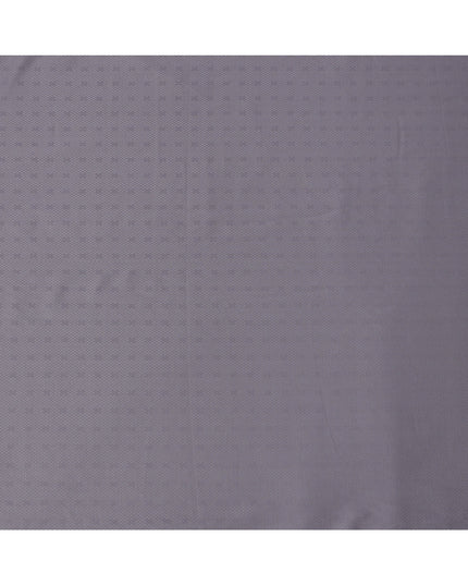 Grey Checkered Self Design Blended Cotton Shirting Fabric, 140 Cms, India-D25368