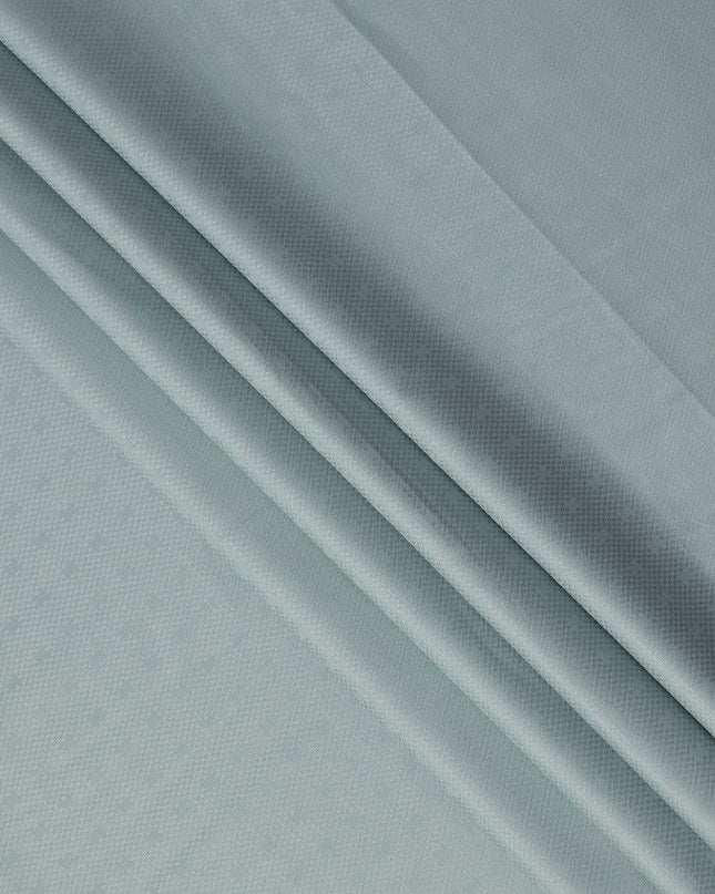 Mint Green Checkered Self Design Blended Cotton Shirting Fabric, 140 Cms, India-D25369 Regal Fabrics