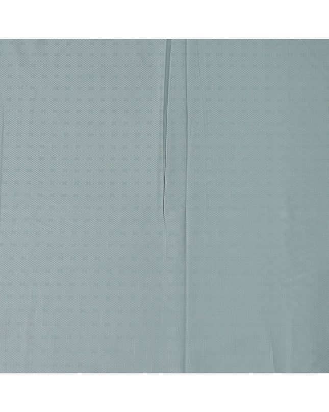 Mint Green Checkered Self Design Blended Cotton Shirting Fabric, 140 Cms, India-D25369 Regal Fabrics