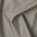 Light Taupe Hexagon Self Design Blended Cotton Shirting Fabric, 140 Cms, India-D25367