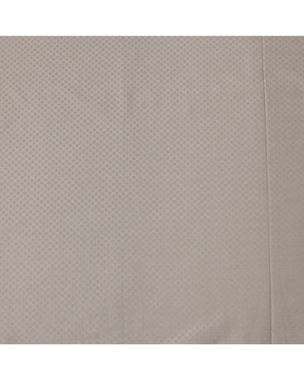 Beige Hexagon Self Design Blended Cotton Shirting Fabric, 140 Cms, India-D25364