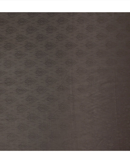 Dark Brown Self Jacquard Blended Cotton Shirting Fabric Soft Woven Textured Design Elegant Apparel Material 150 Cms Width Made in India-D27438 Regal Fabrics
