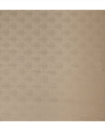 Beige Self Jacquard Blended Cotton Shirting Fabric Soft Woven Textured Design Elegant Apparel Material 150 Cms Width Made in India-D27436 Regal Fabrics