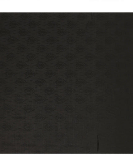 Black Self Jacquard Blended Cotton Shirting Fabric Soft Woven Textured Design Premium Apparel Material 150 Cms Width Made in India-D27440 Regal Fabrics